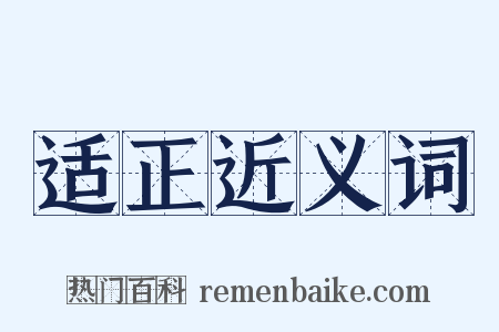 适正近义词是什么意思的图片